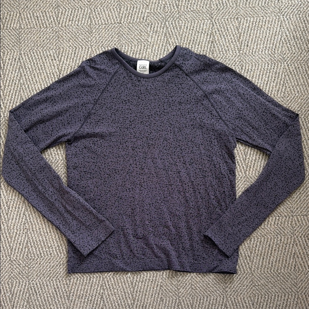 Athleta Black Long Sleeve Tee Soft Knit